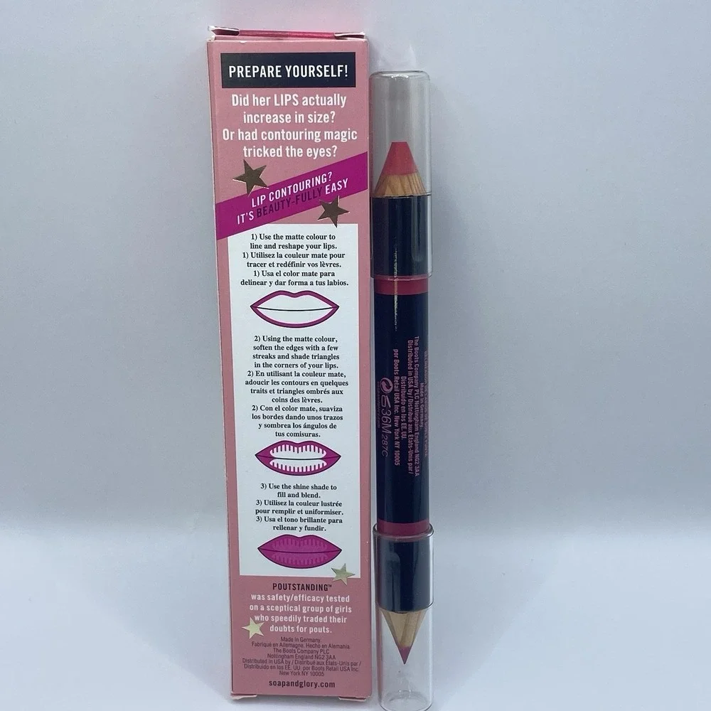 Soap & Glory Poutstanding Double Ended Lip  Contouring Crayon No Candy Do Pink